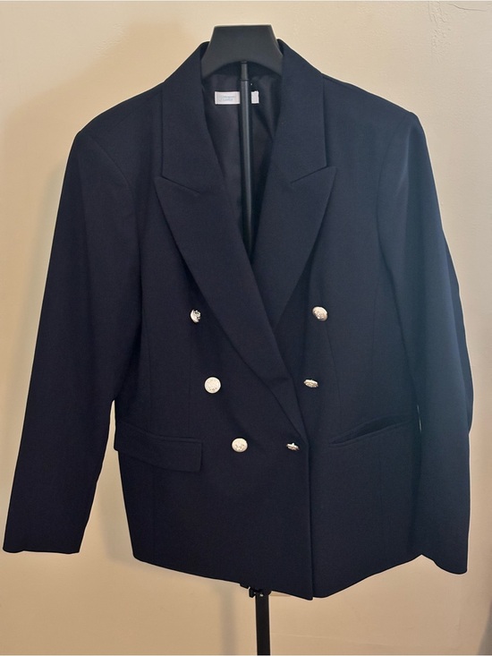 Primark Jackets & Blazers - Primark navy blue Double-Breasted Blazer with Silver Buttons
